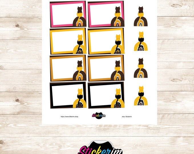 Cat Stickers, Planner Stickers, Bullet Journal Stickers, Cat Stickers, Kawaii Stickers, Cute Stickers, Erin Condren