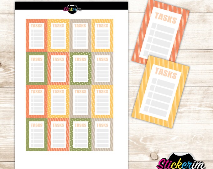 PRINTABLE-Digital Task Stickers, Planner Stickers, Printable Stickers, Horizontal Stickers, Bullet Journal Stickers, BUJO Stickers