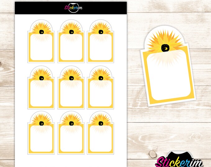 PRINTABLE-  Sunflower Task Stickers, Planner Stickers, Bullet Journal Stickers, Task Sticker, Flower Stickers, Cute Stickers