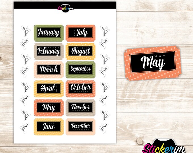 Vintage Colors Weekly Planner Stickers: Habit Tracker (PDF Pattern)