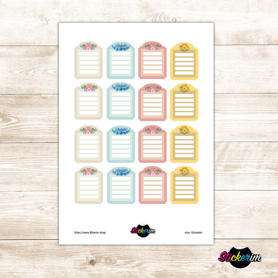 PRINTABLE- Floral Task Stickers, Planner Stickers, Bullet Journal ...