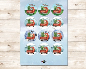 Digital File: Christmas Dogs Stickers Sets