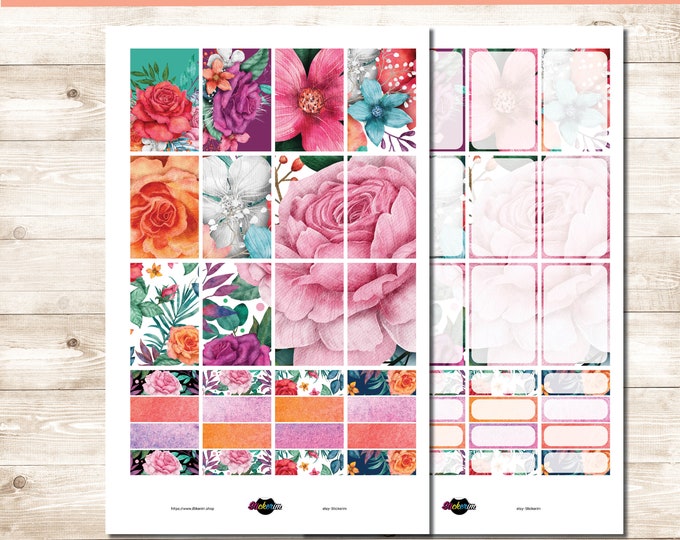 Floral Celebration Stickers: Watercolor Planner Stickers (Printable)