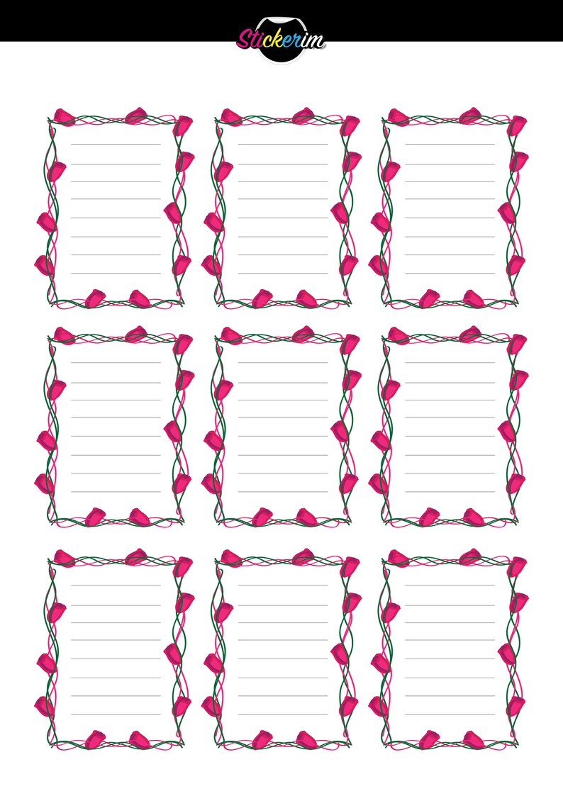 PRINTABLE Rose Task Stickers Planner Stickers Bullet - Etsy