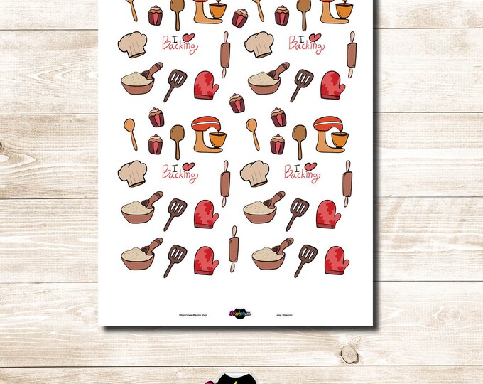 Digital File: Baking lovers Stickers Sets