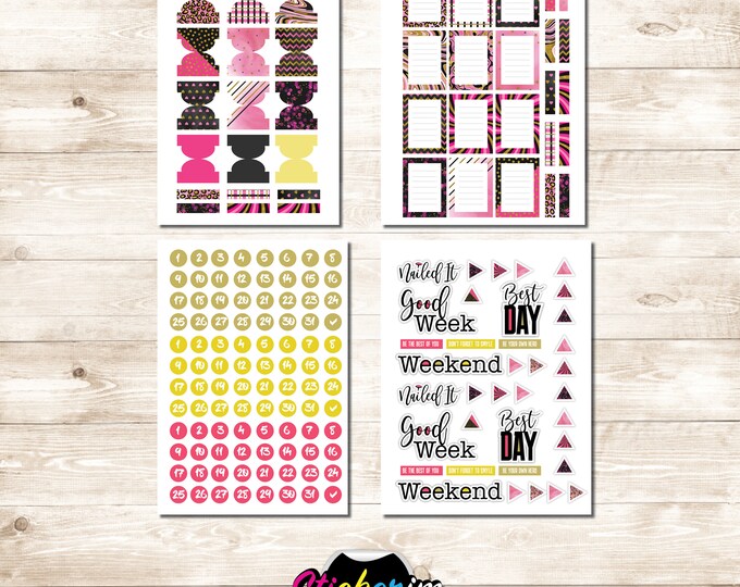 PRINTABLE-Planner Tasks stickers Bundle ,Planner Stickers,  Bullet Journal Stickers, Erin condoner stickers