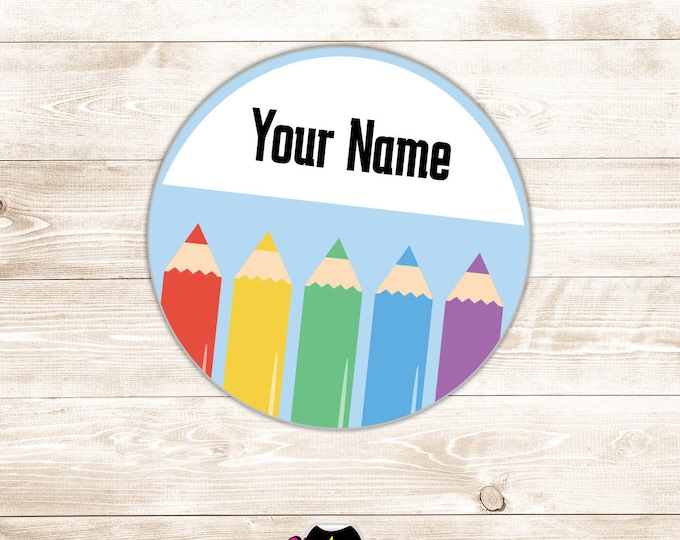 Back to school Personalized  Name tag stickers