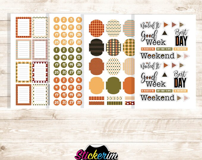 Multicolor Planner Stickers: Assignment Labels, Habit Tracker (Printable PDF)