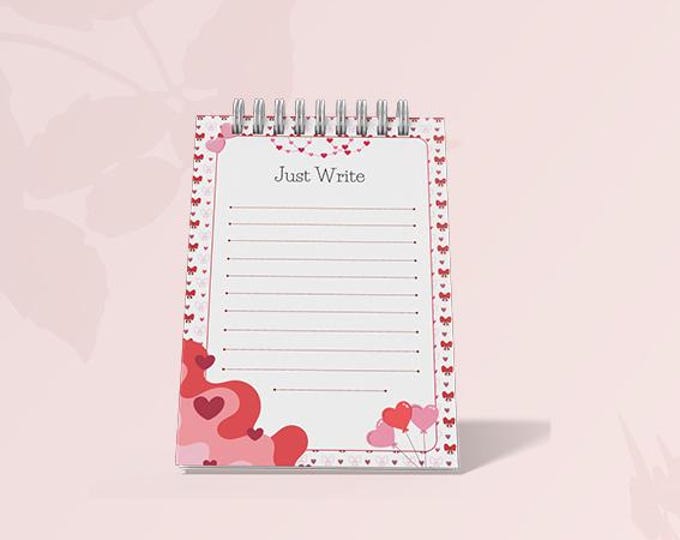 Valentine’s Day Love Letter Paper Printable | Cute Heart Writing Pages | Romantic Stationery PDF |