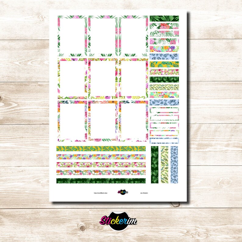 PRINTABLE Floral Task Stickers Planner Stickers Bullet - Etsy