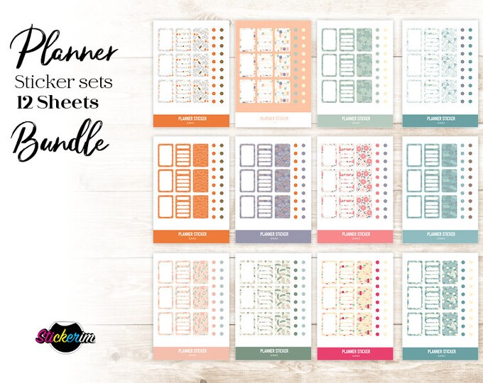 Bullet Journal multicolour Assignment Label Bundle