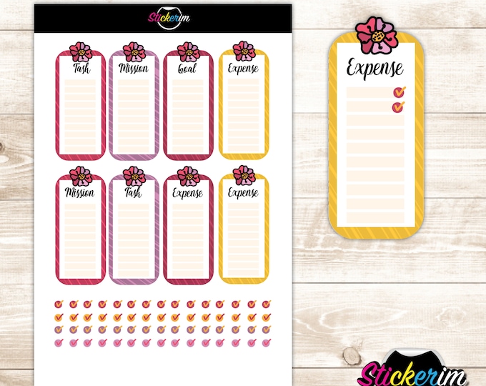 Printable Budget Planner Stickers: Weekly Savings Tracker (PDF)