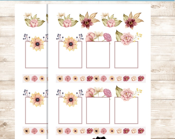 PRINTABLE- Floral Fall Festival celebration Stickers