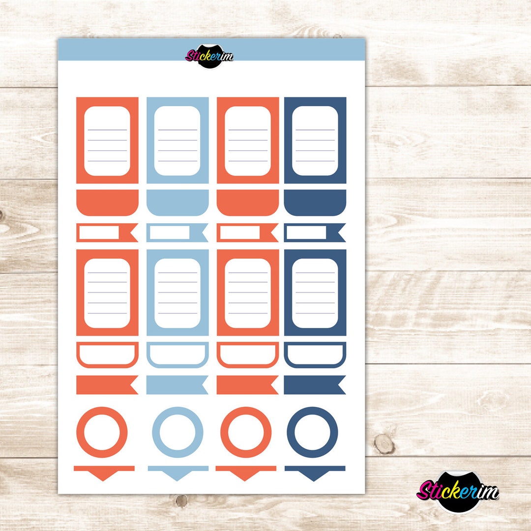 PRINTABLE- Horizontal Stickers, Planner Stickers, Notebook Stickers ...