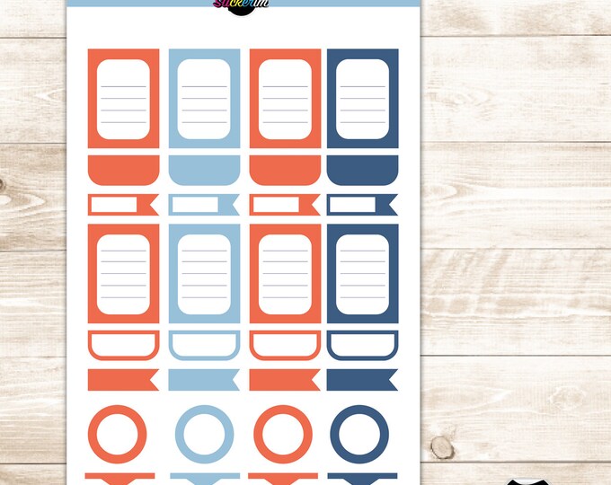 Printable Horizontal Planner Stickers: Colorful BUJO Stickers (PDF)