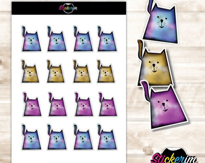 PRINTABLE-  Cat Stickers, Planner Stickers, Bullet Journal Stickers, Task Sticker, Cat Stickers, Cute Stickers, Kawaii Stickers