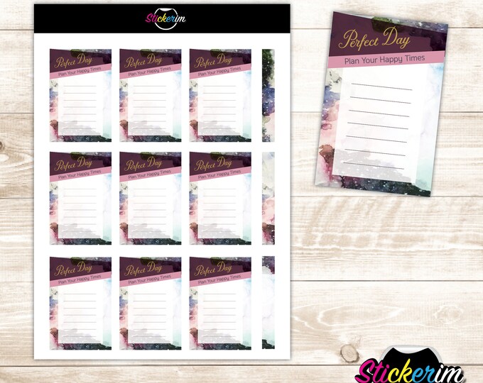Watercolor Floral Planner Stickers: Horizontal Task Stickers (PDF)