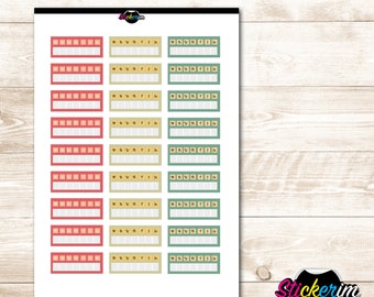 Weekly Habit Tracker Stickers, Planner Stickers, Bullet Journal Stickers, Habit Tracker, Stickers, Cute Stickers, Erin Condren