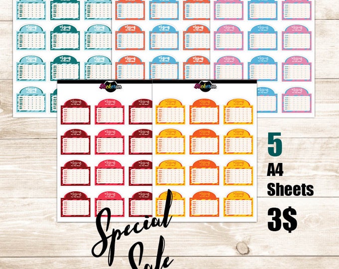 PRINTABLE- Weekly Habit Tracker Stickers Bundle