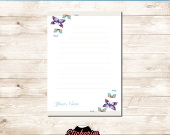 Personalised Butterfly NotePad