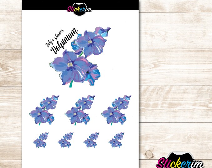 Inspirational stickers | Flowers of the month  | July's  flower  | Birthday gift I Sticker | Bullet Journal Stickers | Planner Sticker