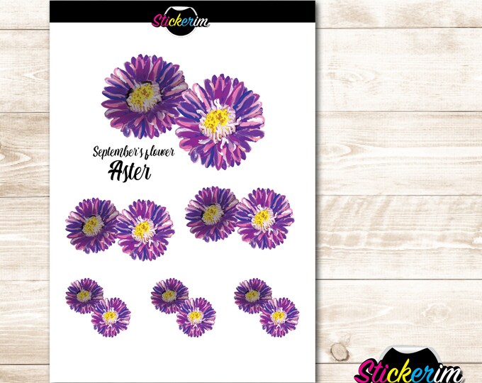 Inspirational stickers | Flowers of the month  | September's  flower  | Birthday gift I Sticker | Bullet Journal Stickers | Planner Sticker