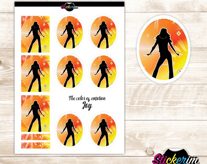 Summer Joy Printable Stickers: Scrapbook, Planner (PDF)