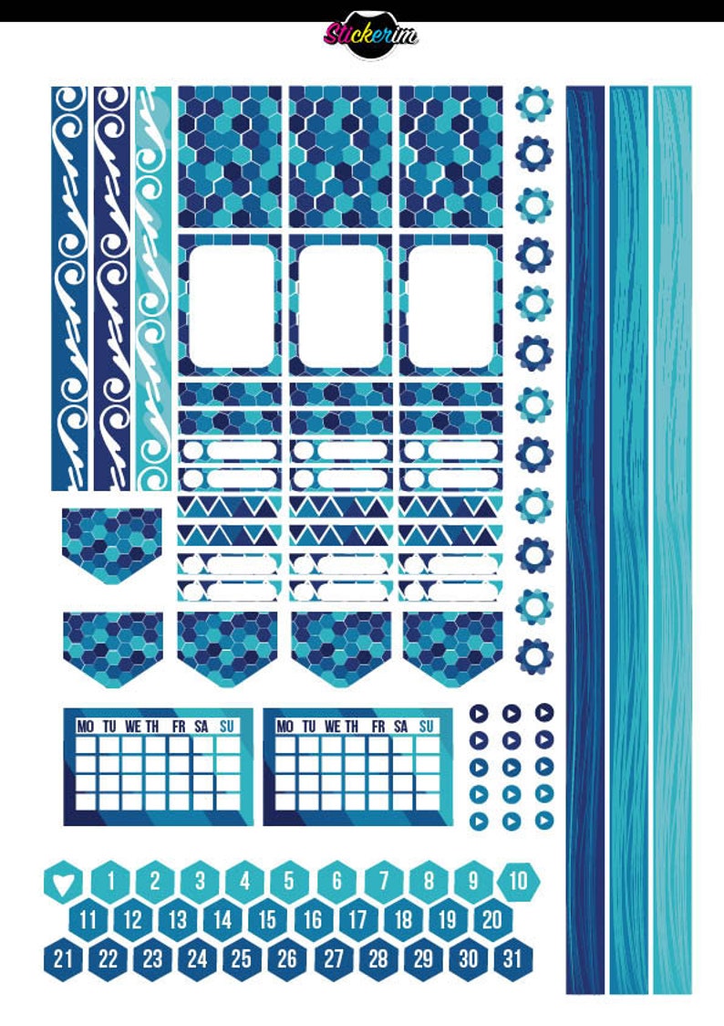 Tracable Stickerdds Prinable Printable Tracker Stickers Bundle: Planner Stickers (PDF Files) - Etsy