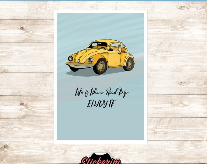 Handmade Christmas Car Art Cards: Holiday Greetings, Pack of 3