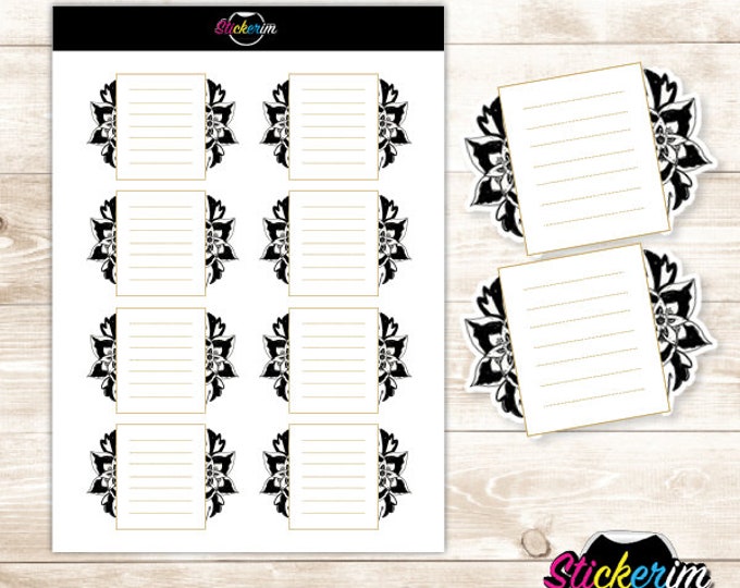 PRINTABLE- Doodle Horizontal Stickers, Planner Stickers, Printable Stickers, Horizontal Stickers, Bullet Journal Stickers, BUJO Stickers