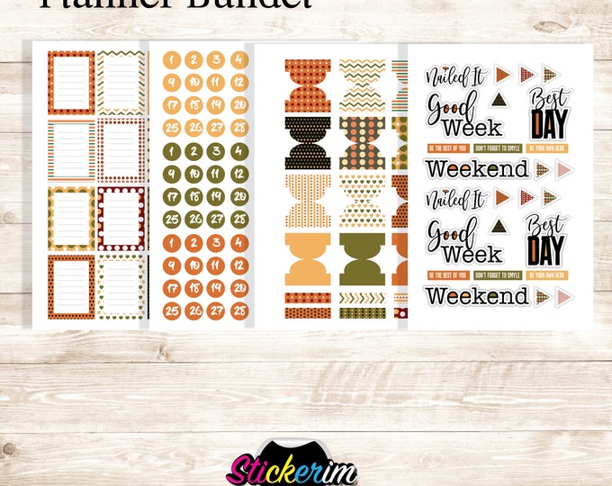 PRINTABLE-Planner Tasks stickers Bundle ,Planner Stickers,  Bullet Journal Stickers, Erin condoner stickers