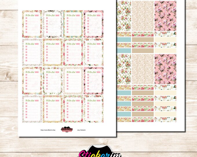 floral Bullet Journal Floral Task Label Bundle
