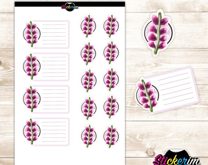 PRINTABLE- Flowers Task Stickers, Planner Stickers,  Bullet Journal Stickers, Scrapbook Sticker, Floral Sticker, Cute Stickers