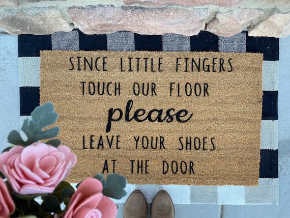 Little Fingers Touch Our Floor Doormat