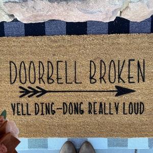 Doorbell broken doormat