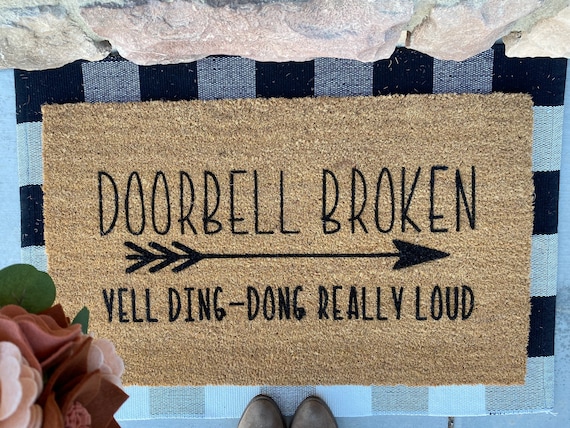 Doorbell broken doormat