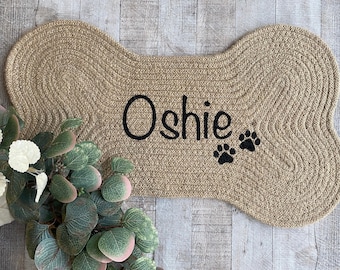 Dog Bone Doormat Dog Placement