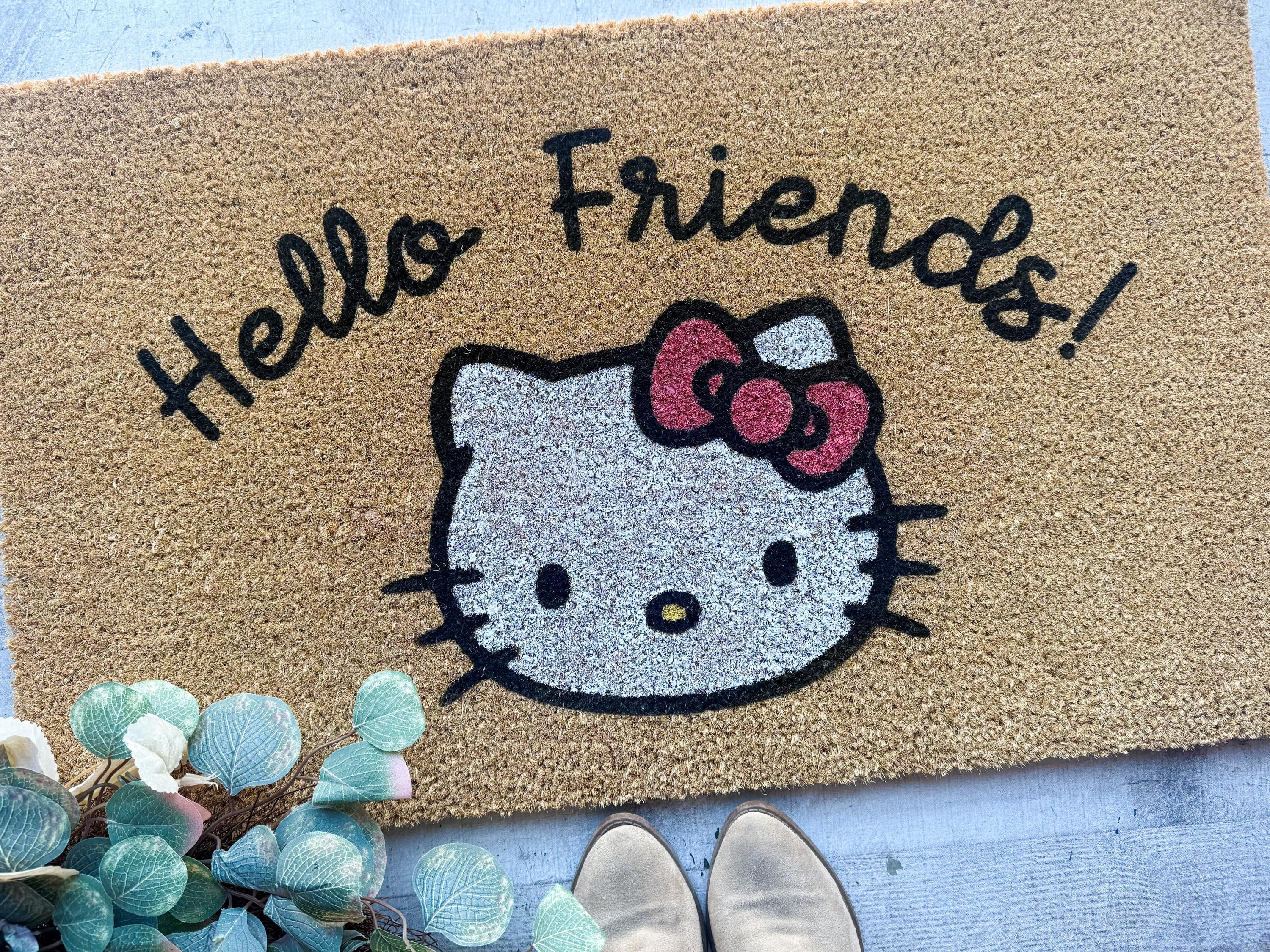 Hello Kitty Doormat | Sanrio Welcome Mat | Kitty Front Door Decor