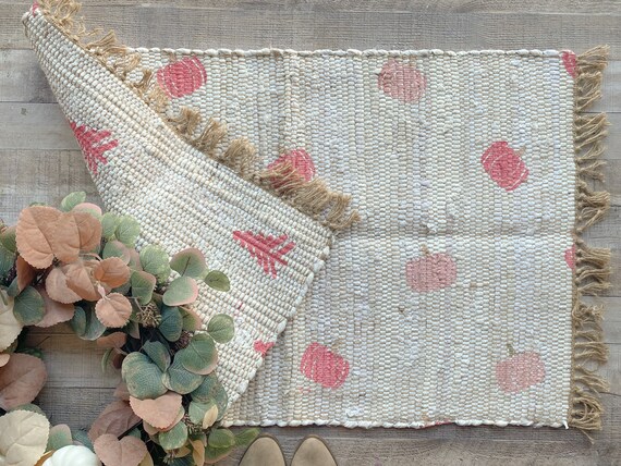 Indoor Boho Jute rug /Kitchen rug/Bathroom rug 24”X36” Double or Single sided