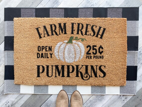 Pumpkin doormat / Fall doormat