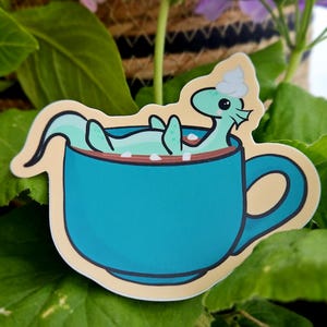 Nessie Loch Ness Monster matte vinyl sticker | Cute Creepy Spooky Cryptids | Waterproof, weather and fade resistant vinyl sticker
