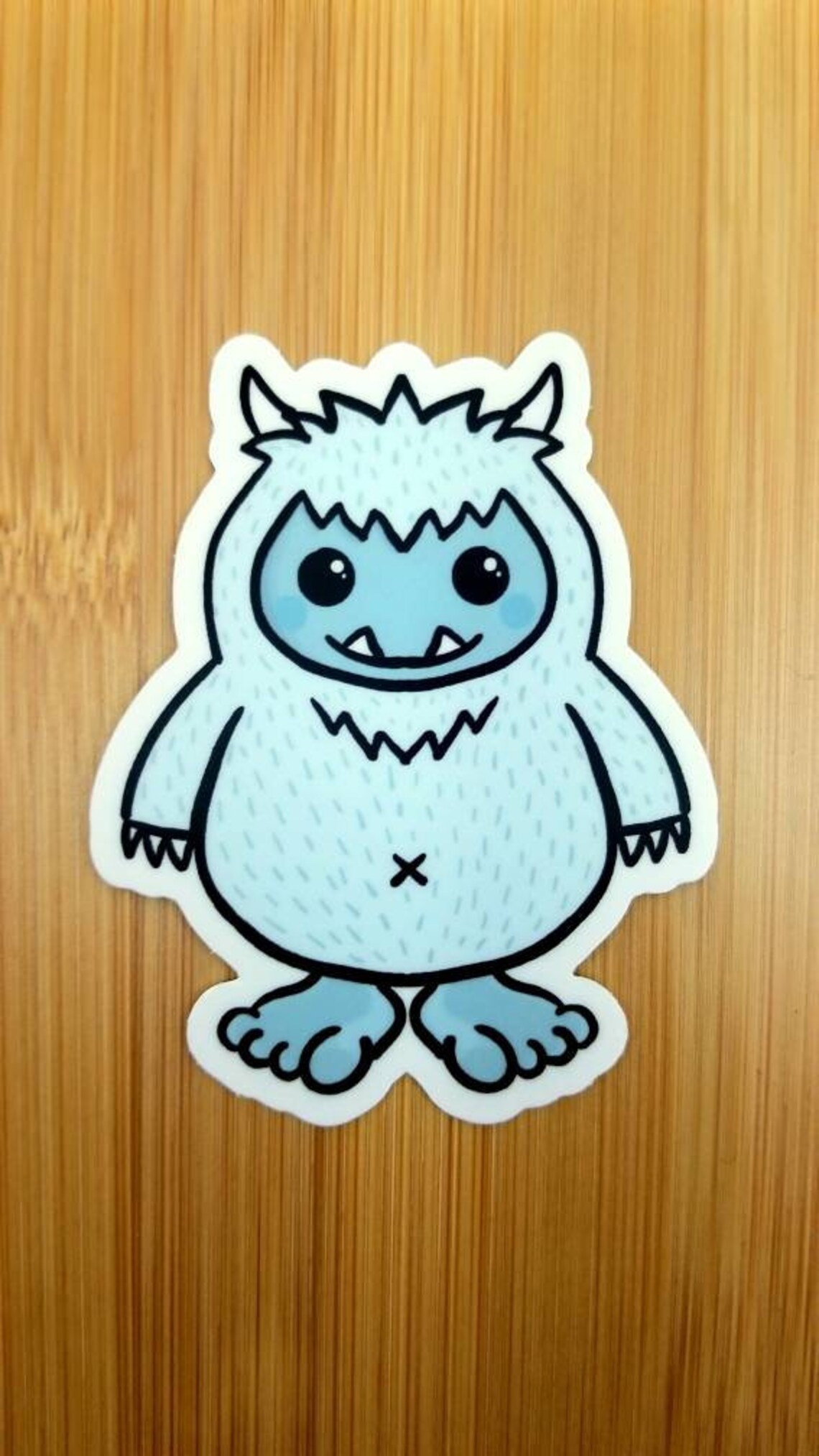 Yeti Monster Abominable Snowman vinyl sticker Cute Cryptids Etsy