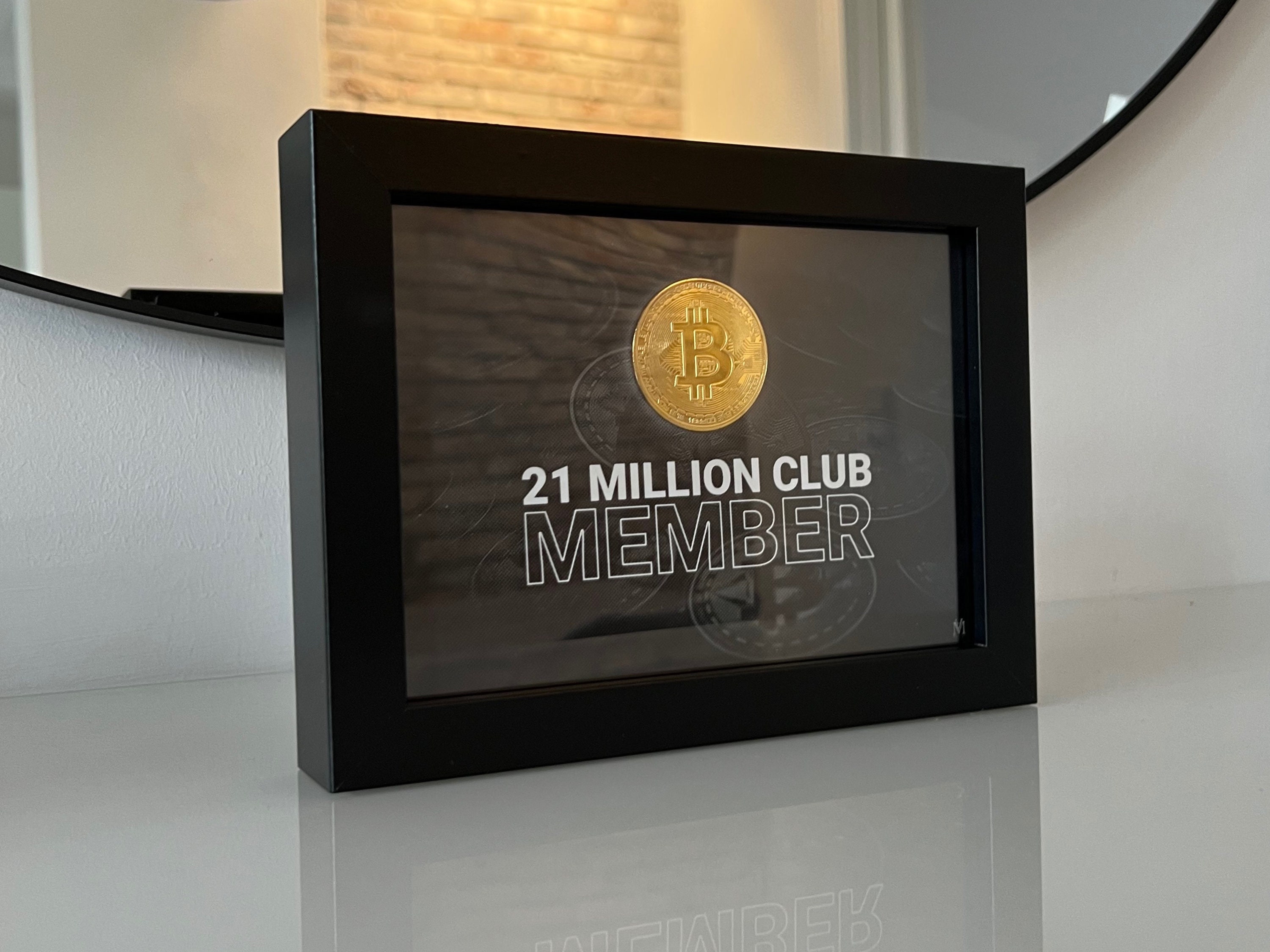 21 Millionen Club Bitcoin Bild Schwarzer Rahmen Bitcoin Geschenk - Etsy.de