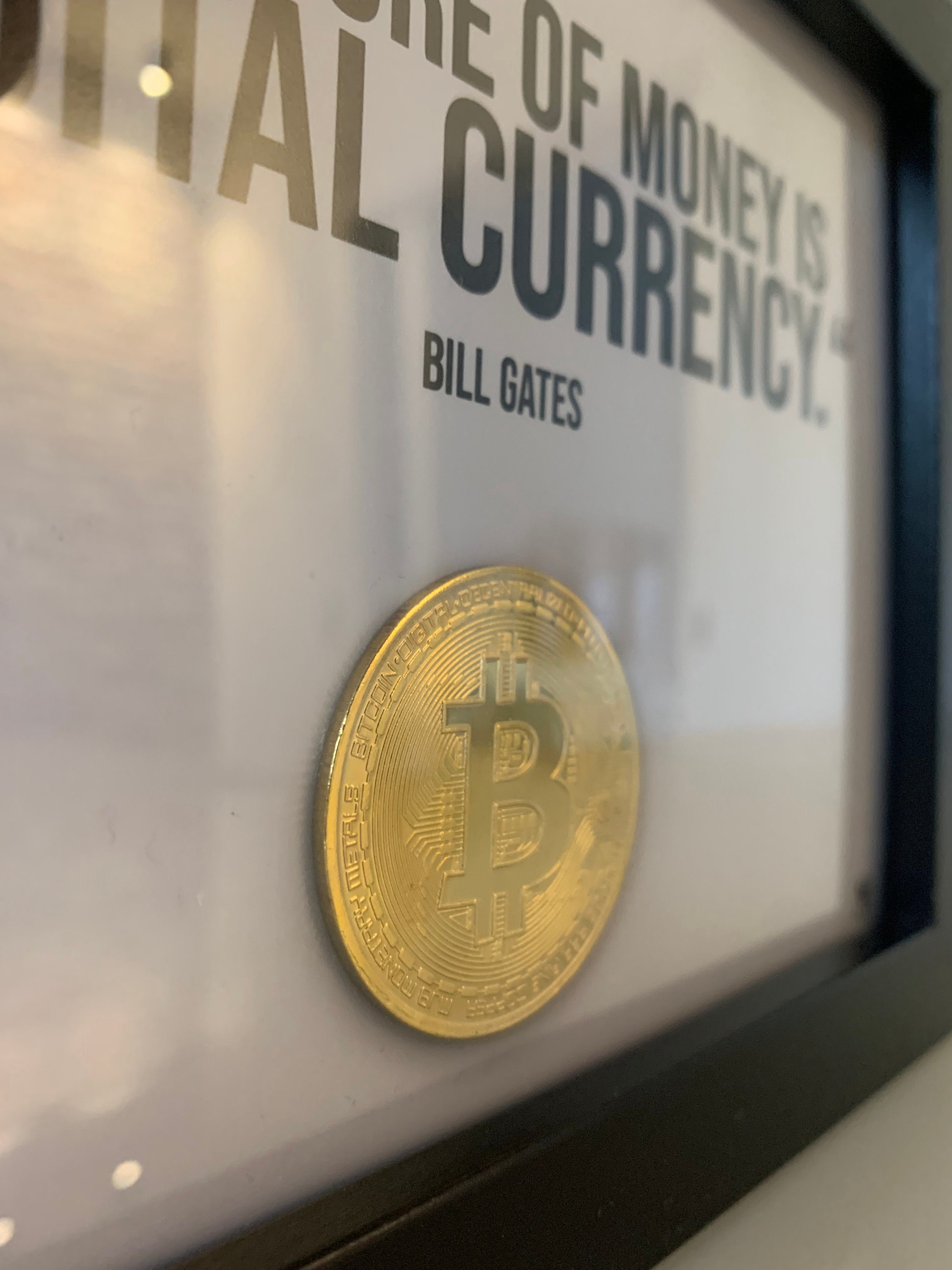 Bitcoin Bill Gates Citation Bitcoin Décoration Bureau Décoration Crypto -  Etsy France