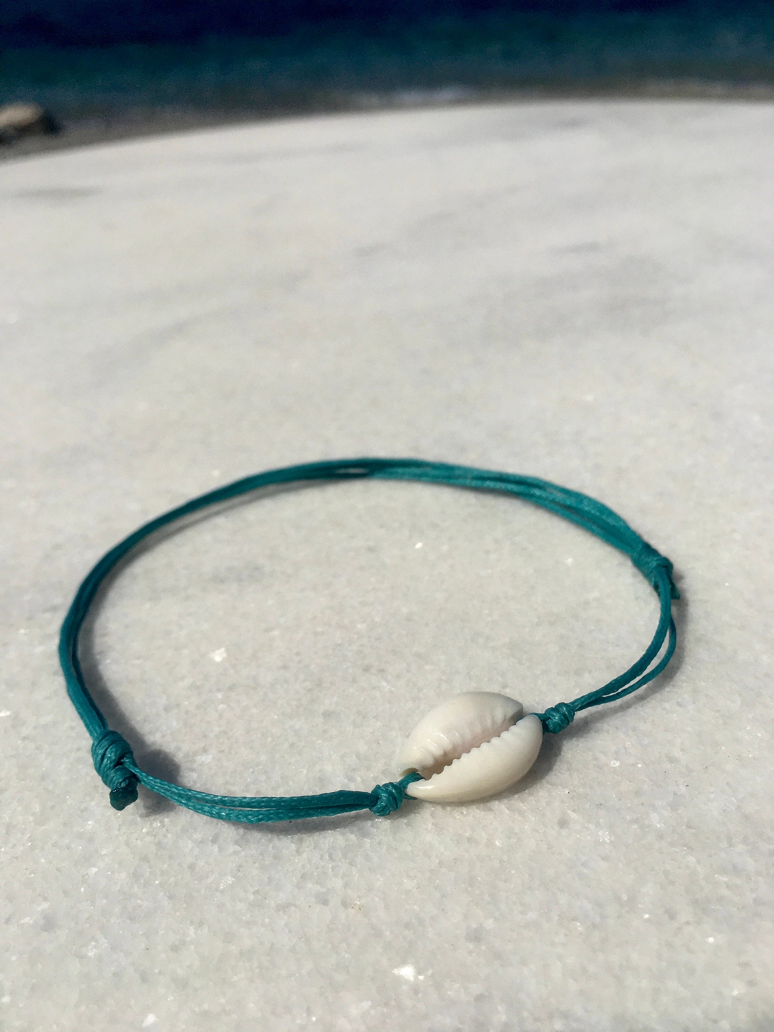 Mens anklet surfer sea shell anklets men cowrie shell anklets Etsy