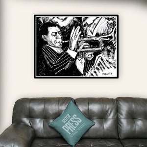 Louis Armstrong - Jazz Series - Trumpet - Art Print - Poster - Wall Décor