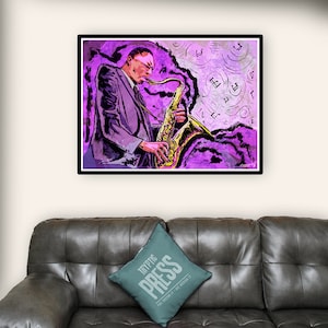 John Coltrane - Jazz Series - Saxophone - Art Print - Poster - Wall Décor