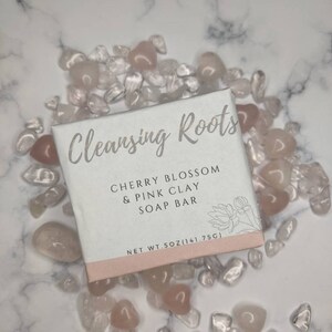 Three pack Organic Cherry Blossom Essential Oil Soap, All Natural, Eco friendly, Plastic Free Packaging, Vegan, Sensitive skin, Aromatherapy