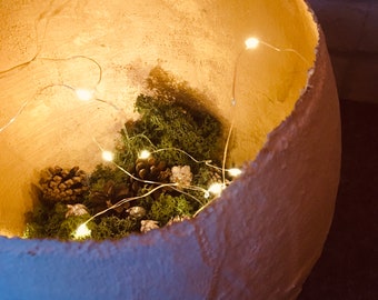 Decoration Pack | DIY Set | Golden bowl with string of lights