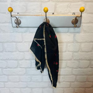 Vintage coat rack/hook rail from the 50s silver-colored